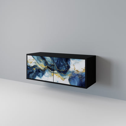 INKY MARBLE Kompaktes 2-türiges TV-Lowboard