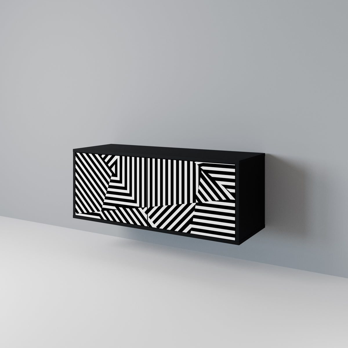 ILLUSIONARY LATTICE Kompaktes 2-türiges TV-Lowboard