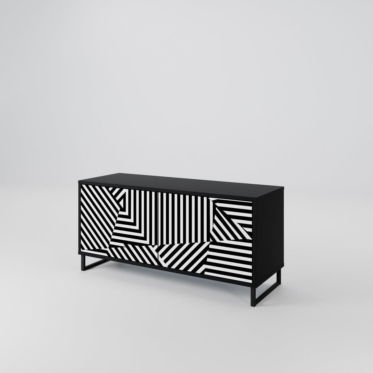ILLUSIONARY LATTICE Kompaktes 2-türiges TV-Lowboard