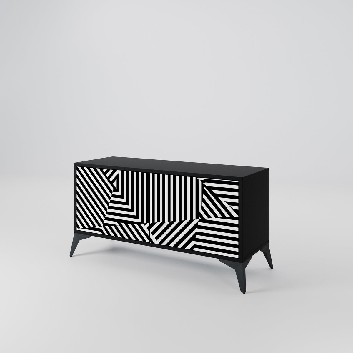 ILLUSIONARY LATTICE Kompaktes 2-türiges TV-Lowboard