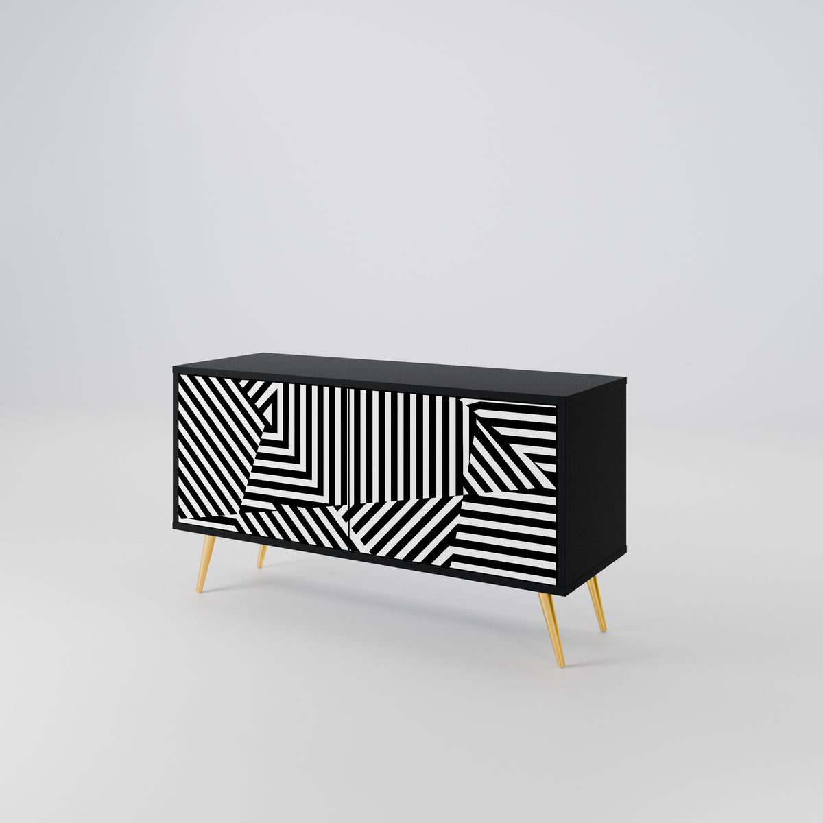 ILLUSIONARY LATTICE Kompaktes 2-türiges TV-Lowboard