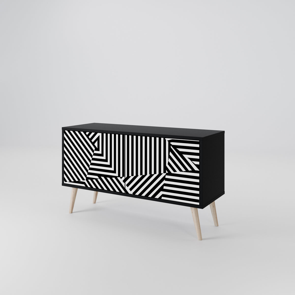 ILLUSIONARY LATTICE Kompaktes 2-türiges TV-Lowboard