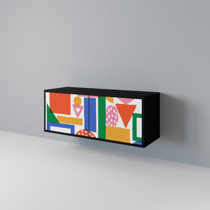 GEOMETRIC GLIMMER Kompaktes 2-türiges TV-Lowboard