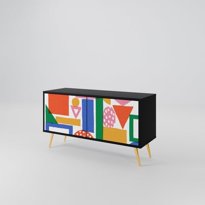 GEOMETRIC GLIMMER Kompaktes 2-türiges TV-Lowboard