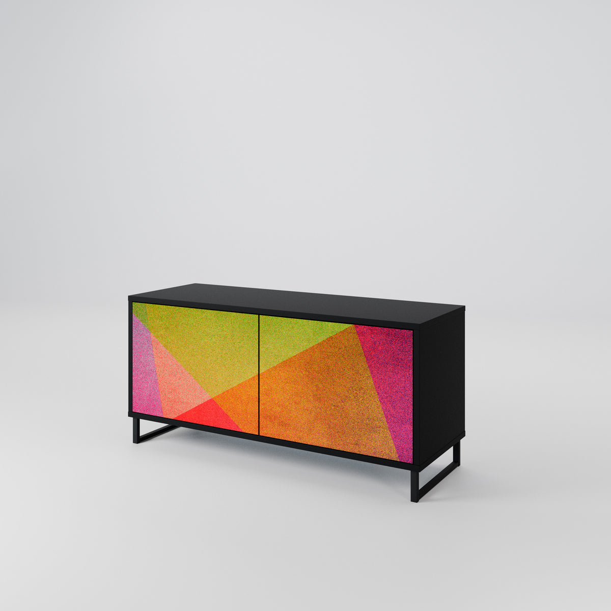 VIVID GEOMETRY Kompaktes 2-türiges TV-Lowboard
