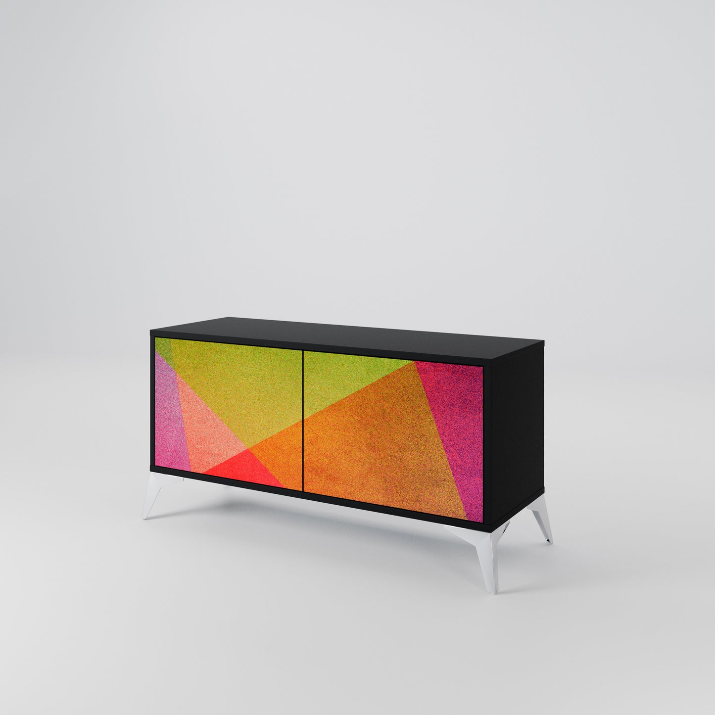 VIVID GEOMETRY Kompaktes 2-türiges TV-Lowboard