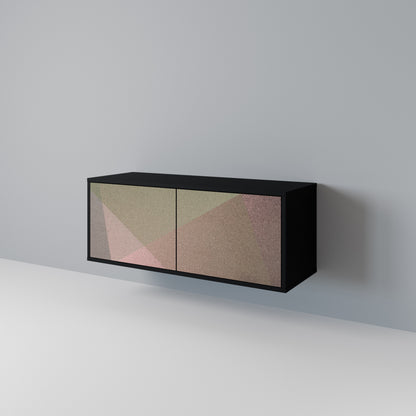 BEIGE GEOMETRY Kompaktes 2-türiges TV-Lowboard