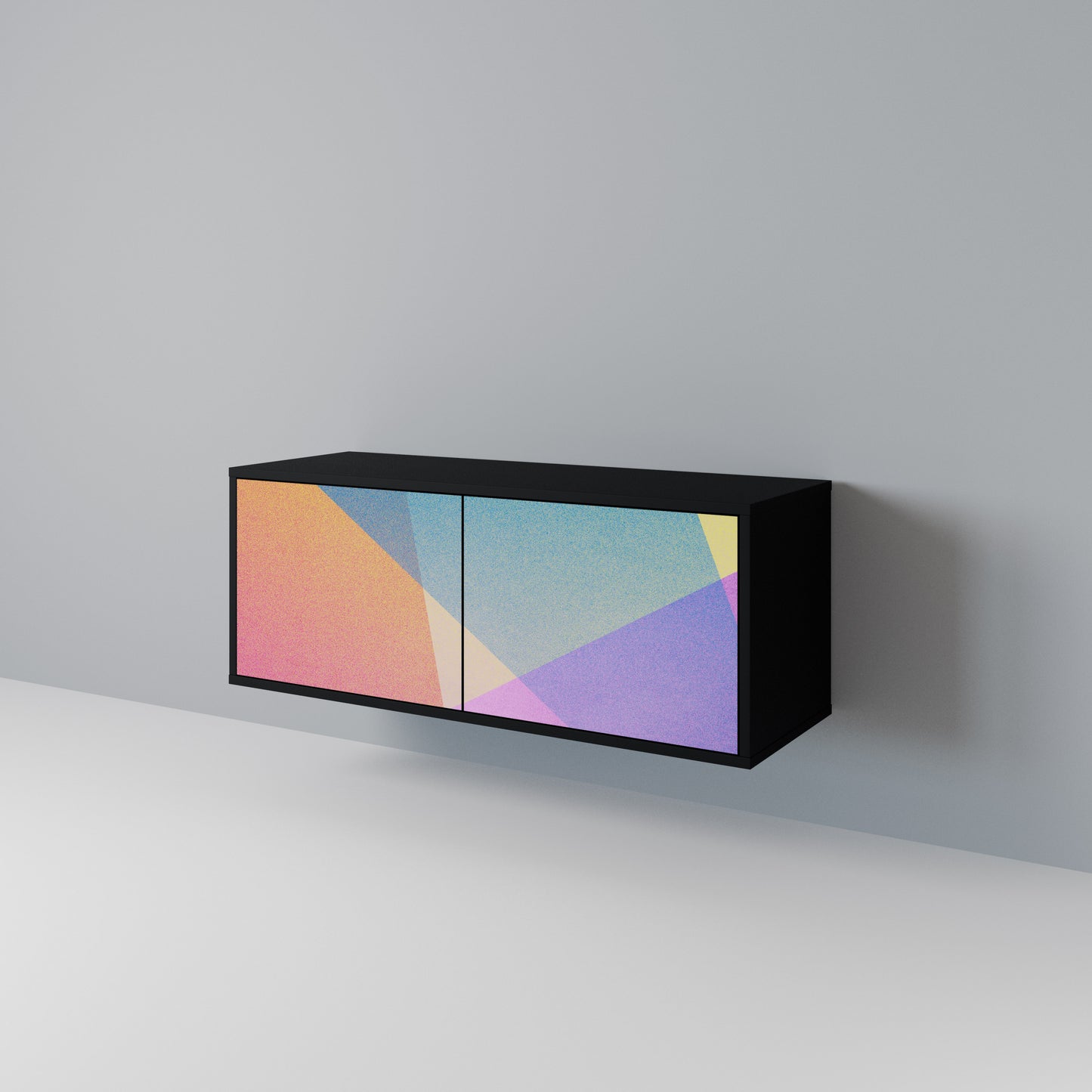BRIGHT GEOMETRY Kompaktes 2-türiges TV-Lowboard