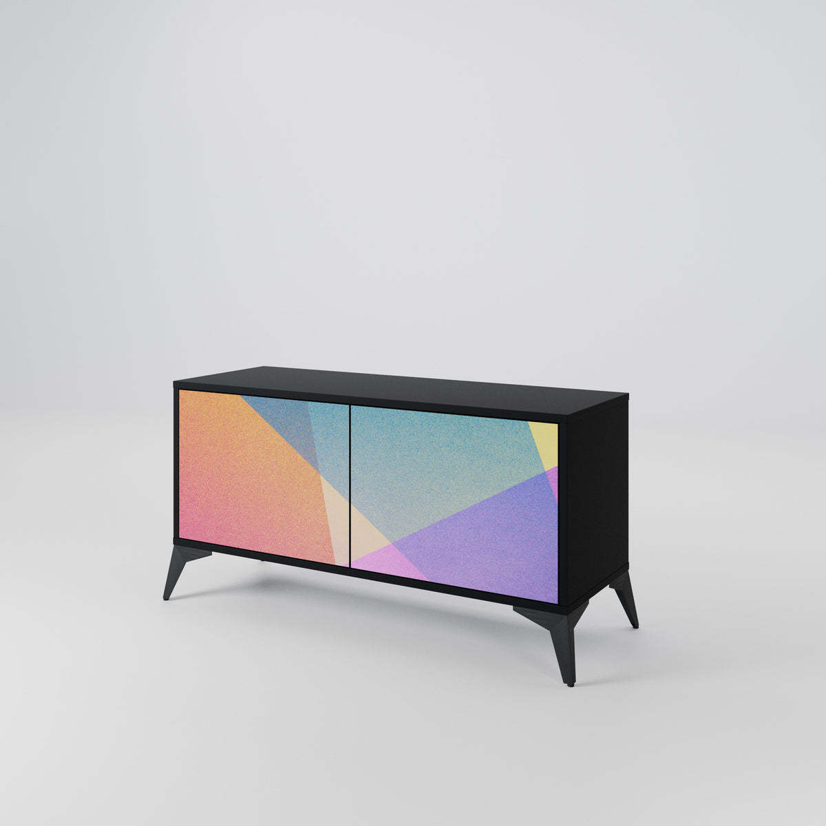 BRIGHT GEOMETRY Kompaktes 2-türiges TV-Lowboard