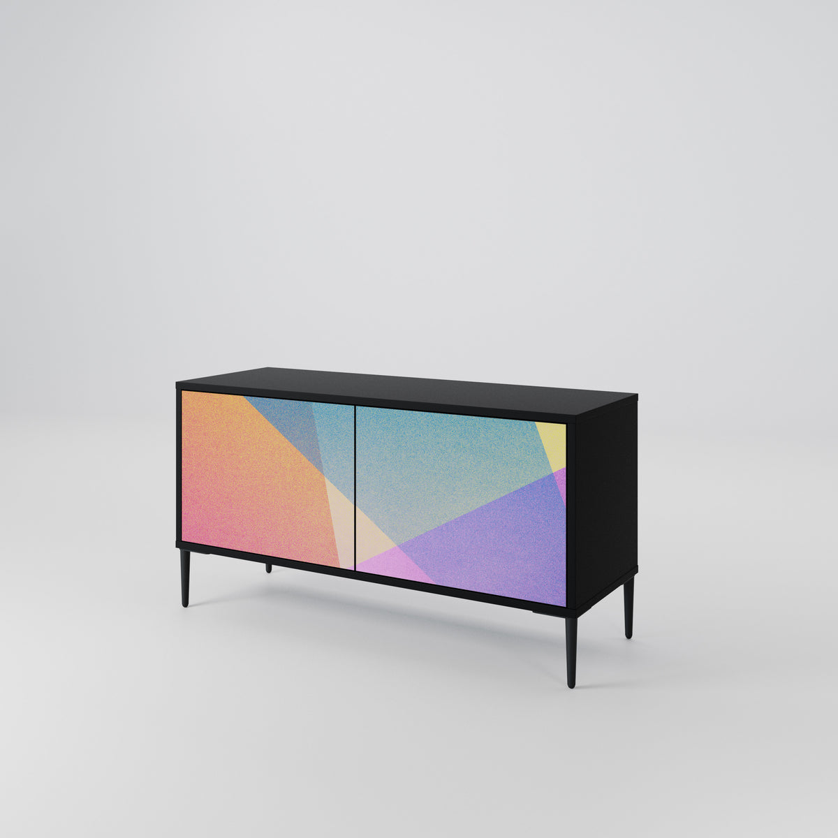 BRIGHT GEOMETRY Kompaktes 2-türiges TV-Lowboard