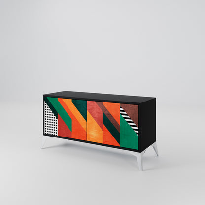 MAKESHIFT ARTISTRY Kompaktes 2-türiges TV-Lowboard