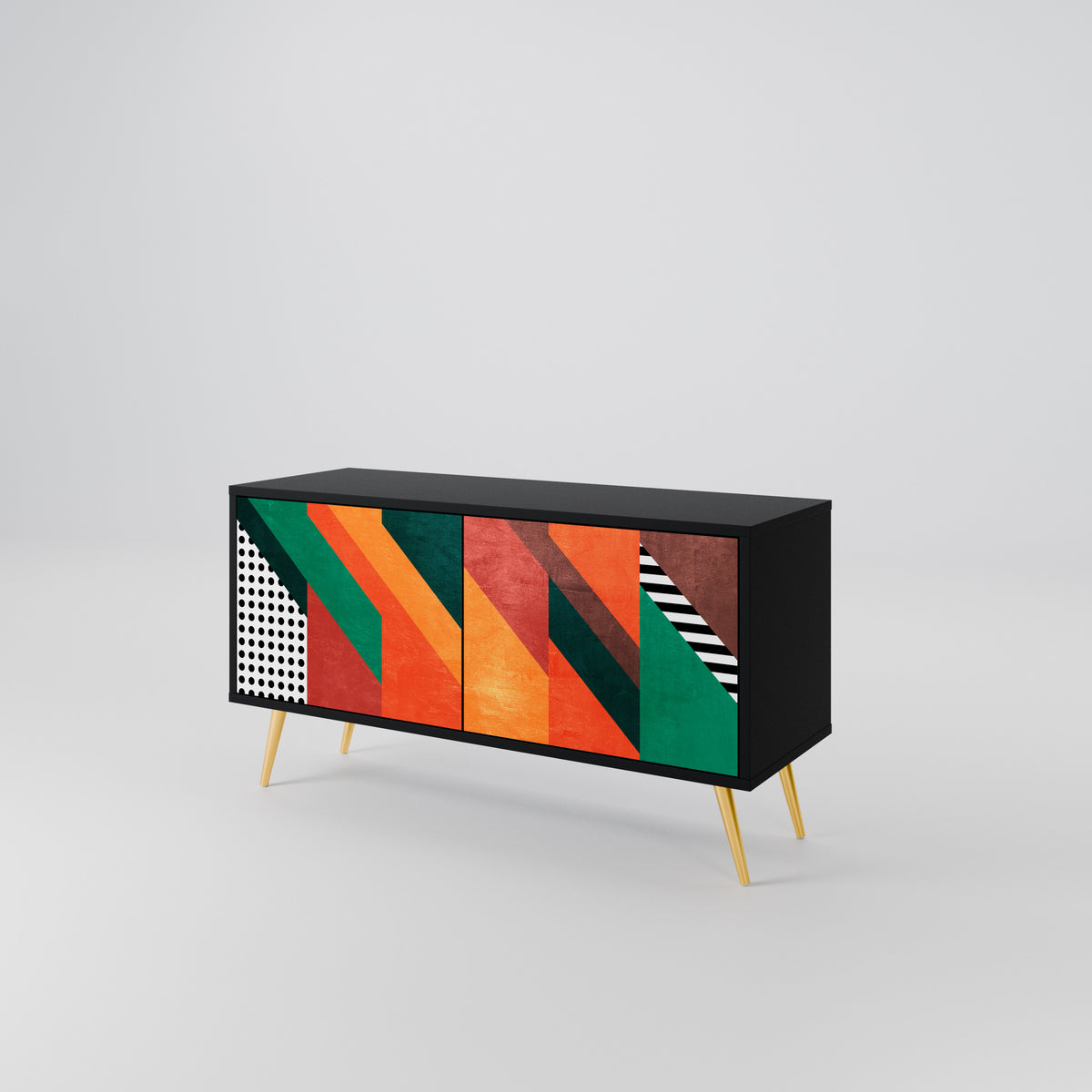 MAKESHIFT ARTISTRY Kompaktes 2-türiges TV-Lowboard