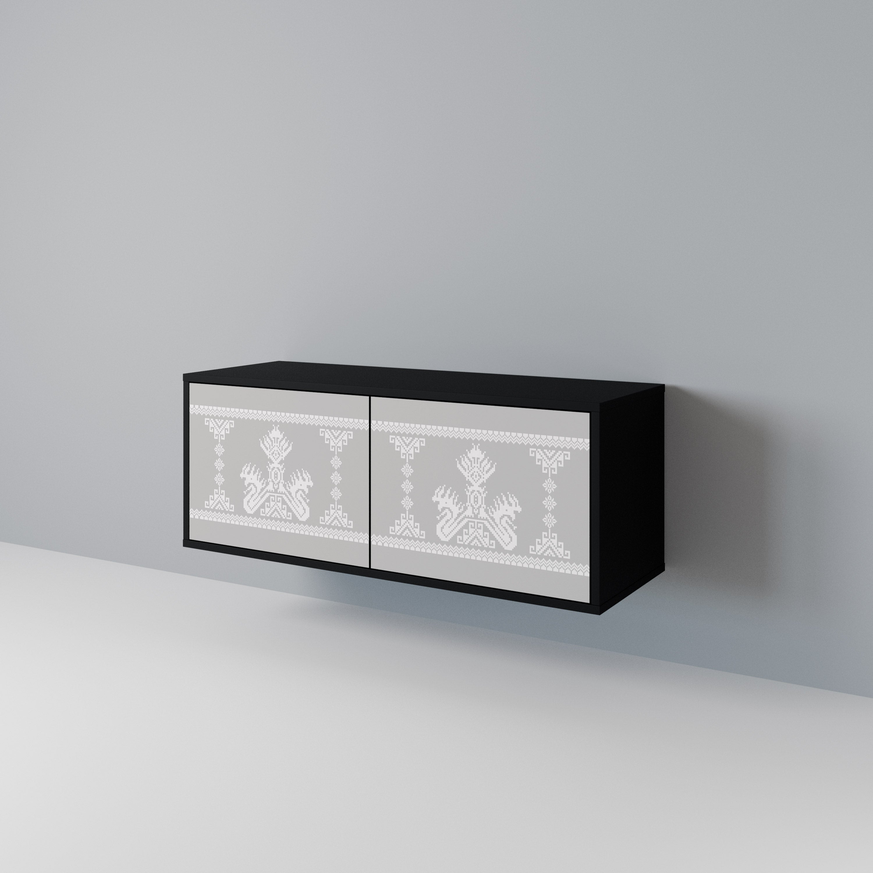 THAI GRAY Compact 2-Door TV Cabinet