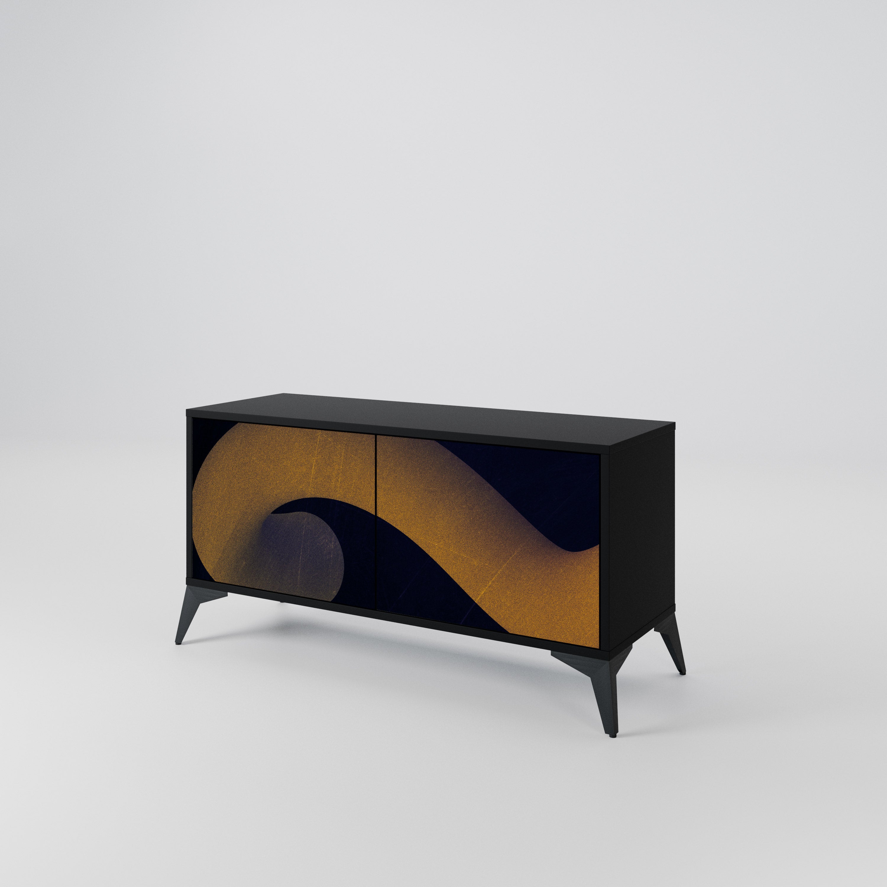 HOLLOW TIME Kompaktes 2-türiges TV-Lowboard