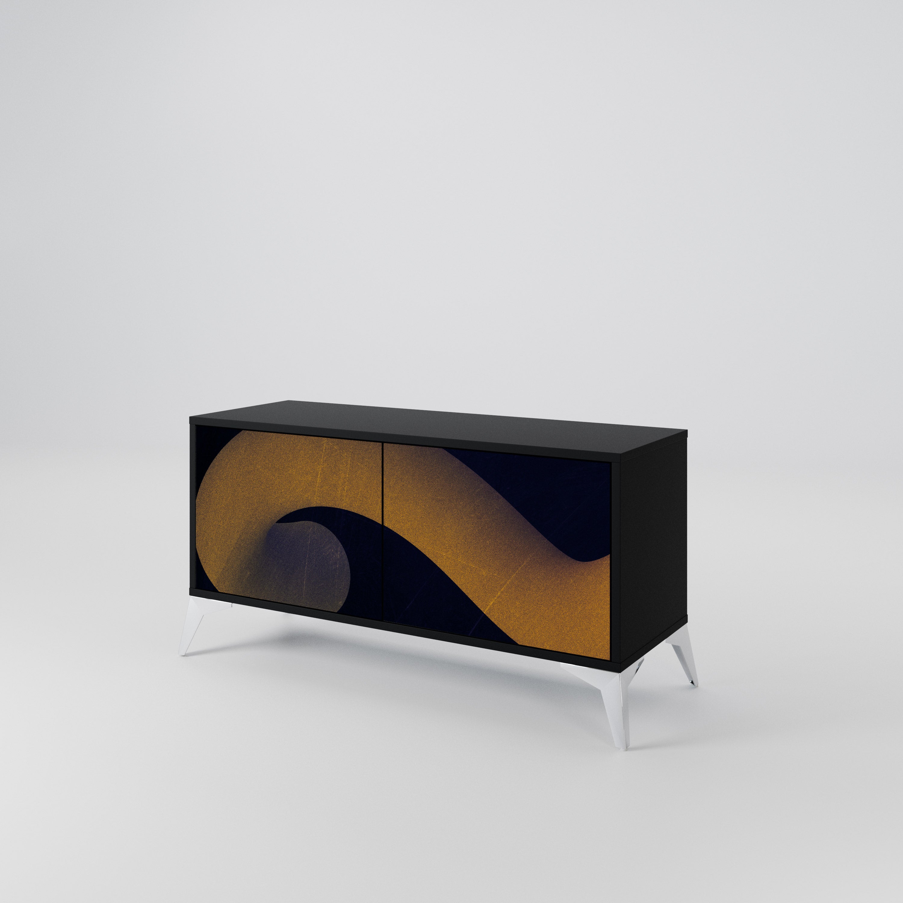 HOLLOW TIME Kompaktes 2-türiges TV-Lowboard