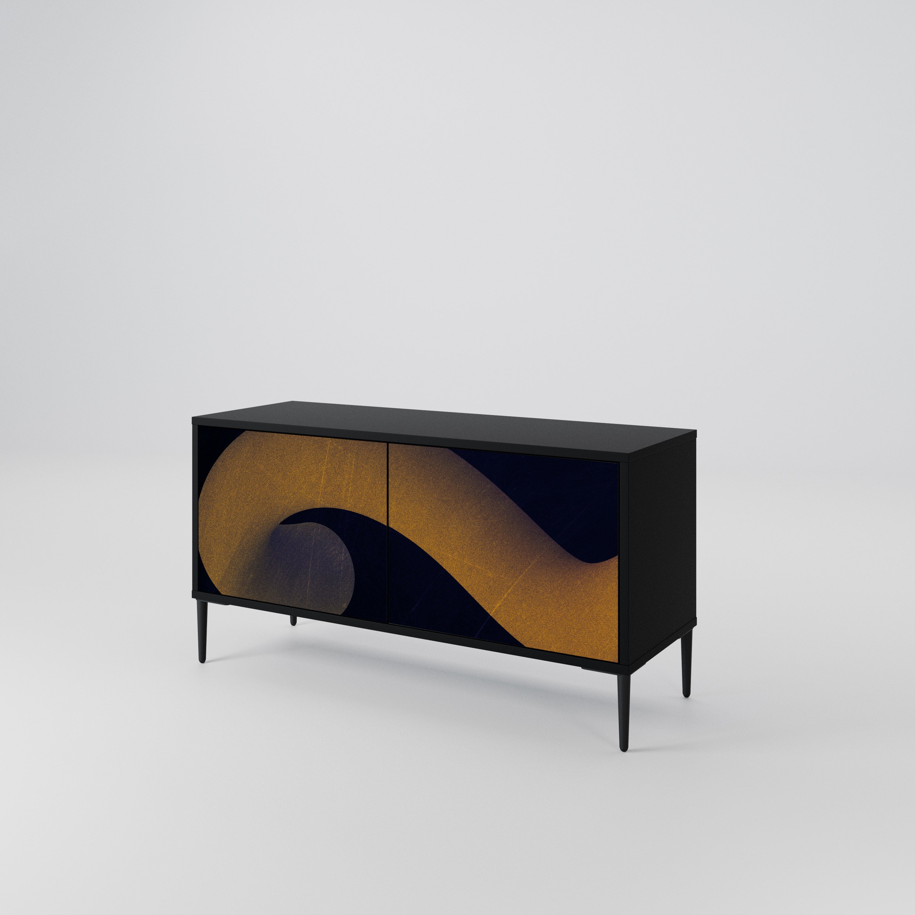 HOLLOW TIME Kompaktes 2-türiges TV-Lowboard