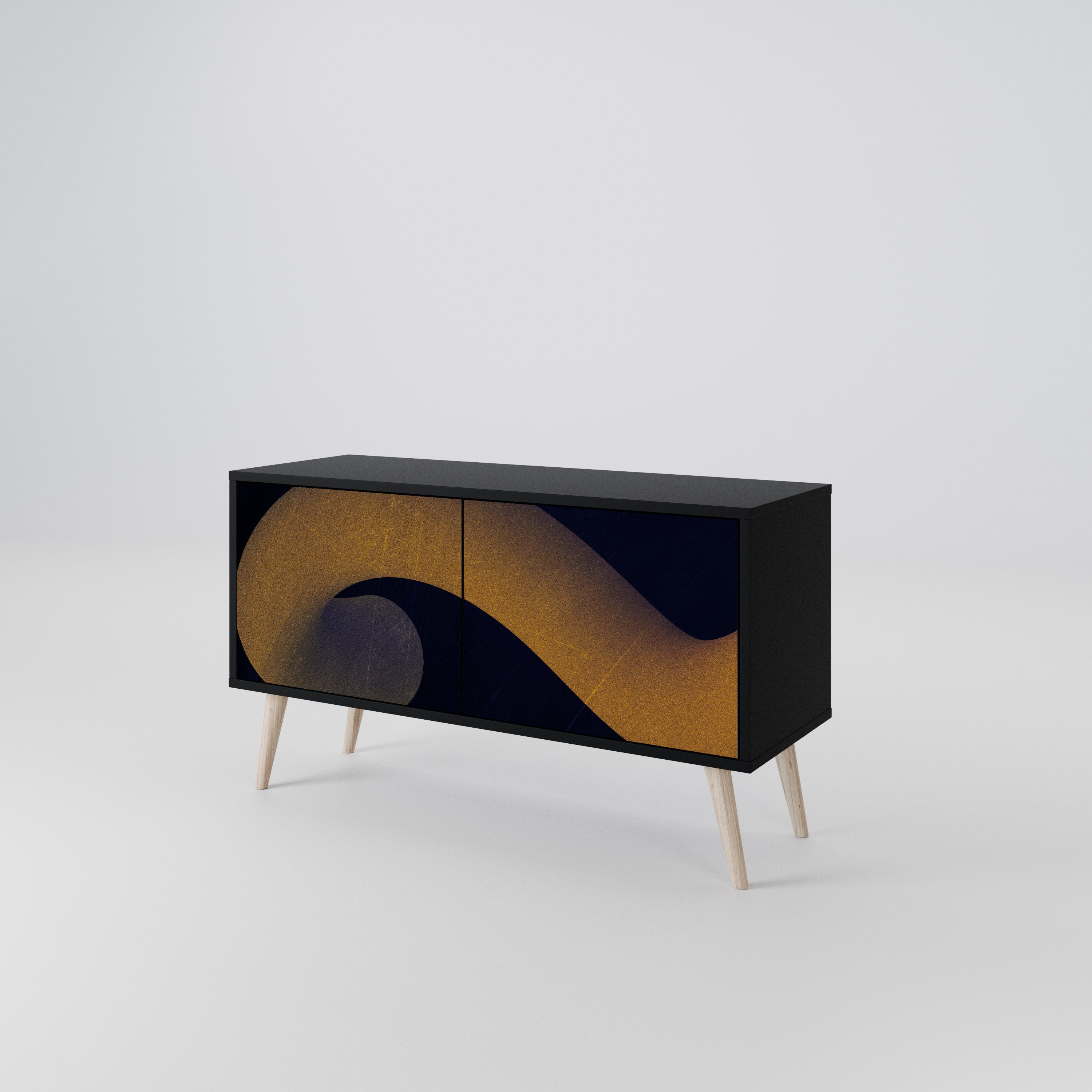 HOLLOW TIME Kompaktes 2-türiges TV-Lowboard