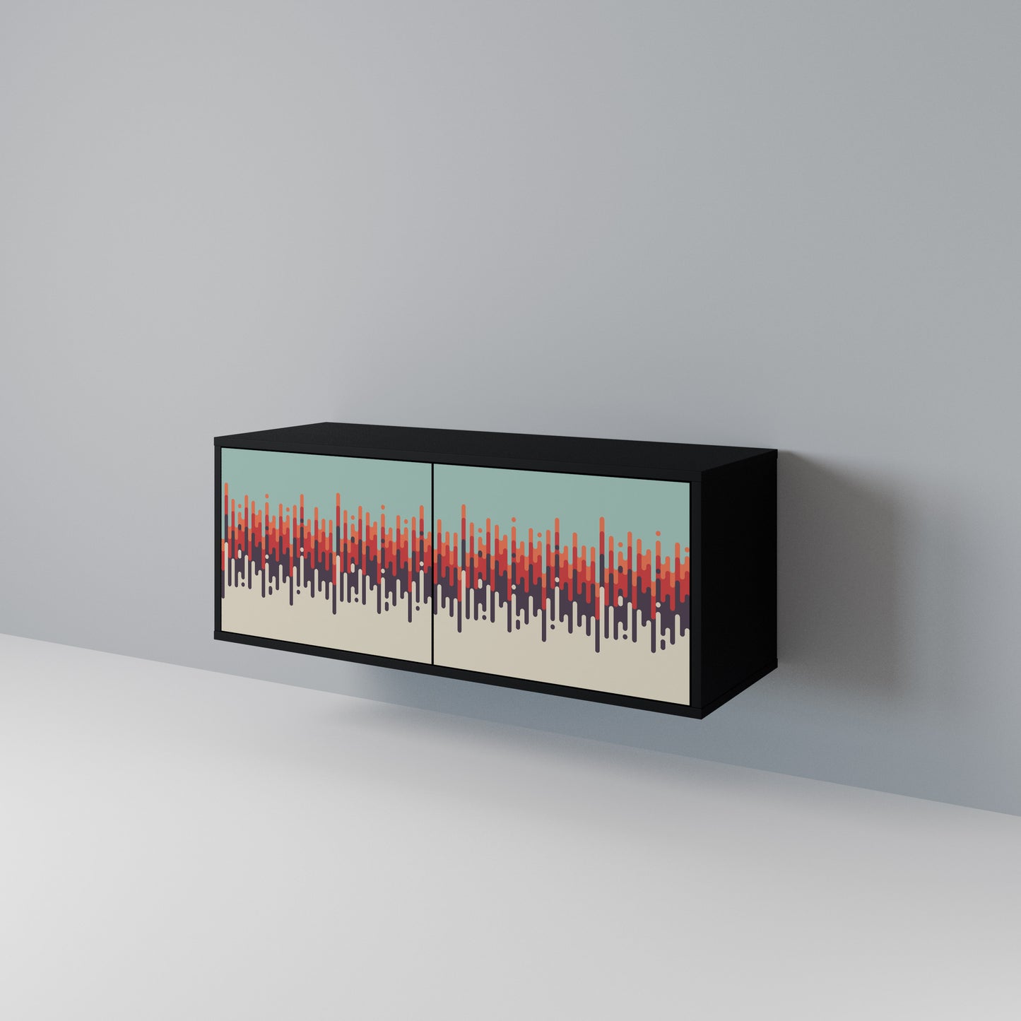 CHROMA CONTOURS Kompaktes 2-türiges TV-Lowboard