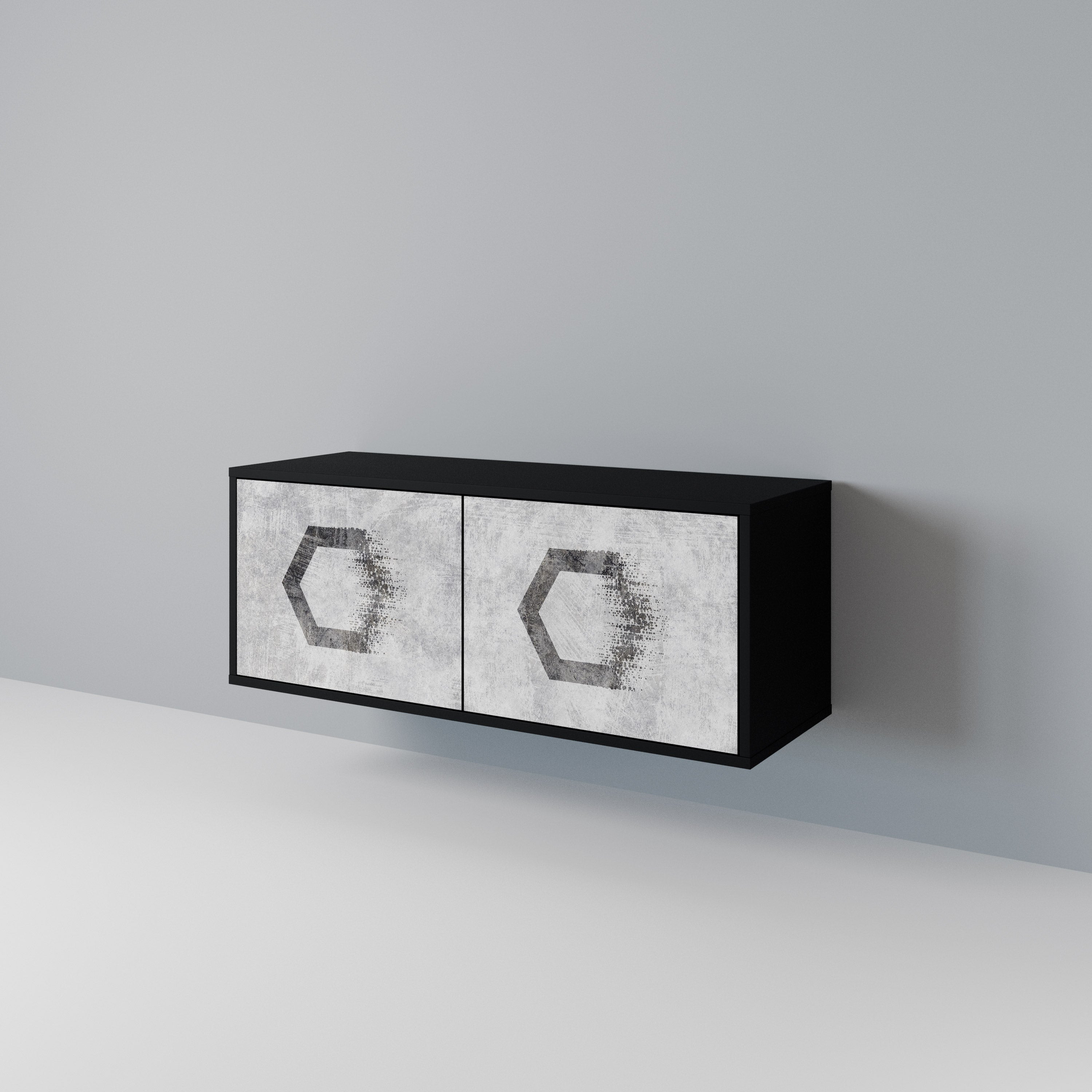 HEXAGONAL FIGURES Kompaktes 2-türiges TV-Lowboard