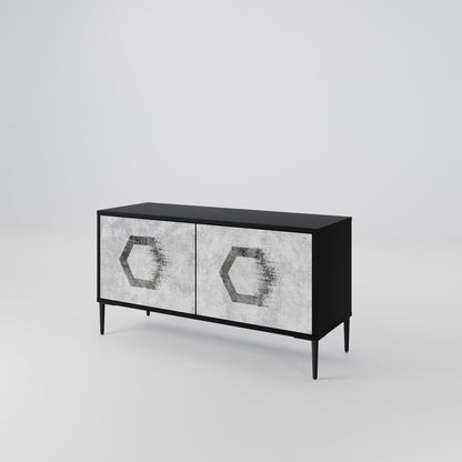 HEXAGONAL FIGURES Kompaktes 2-türiges TV-Lowboard