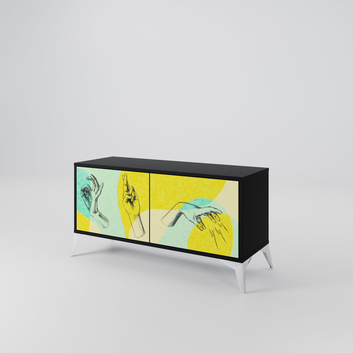 BODY LANGUAGE Kompaktes 2-türiges TV-Lowboard