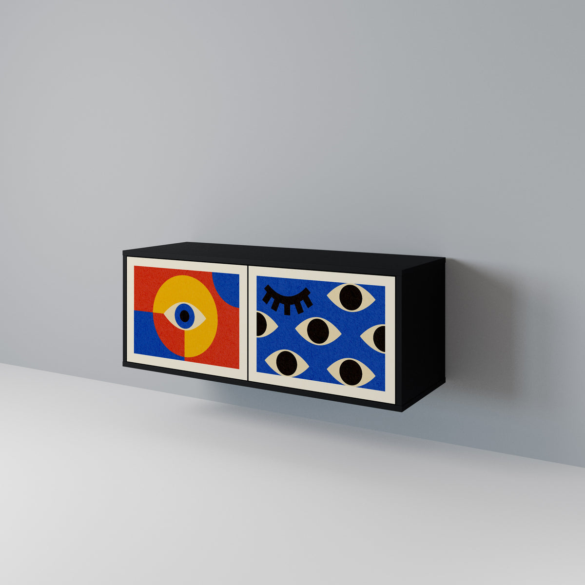 GEOMETRIC EYES Kompaktes 2-türiges TV-Lowboard