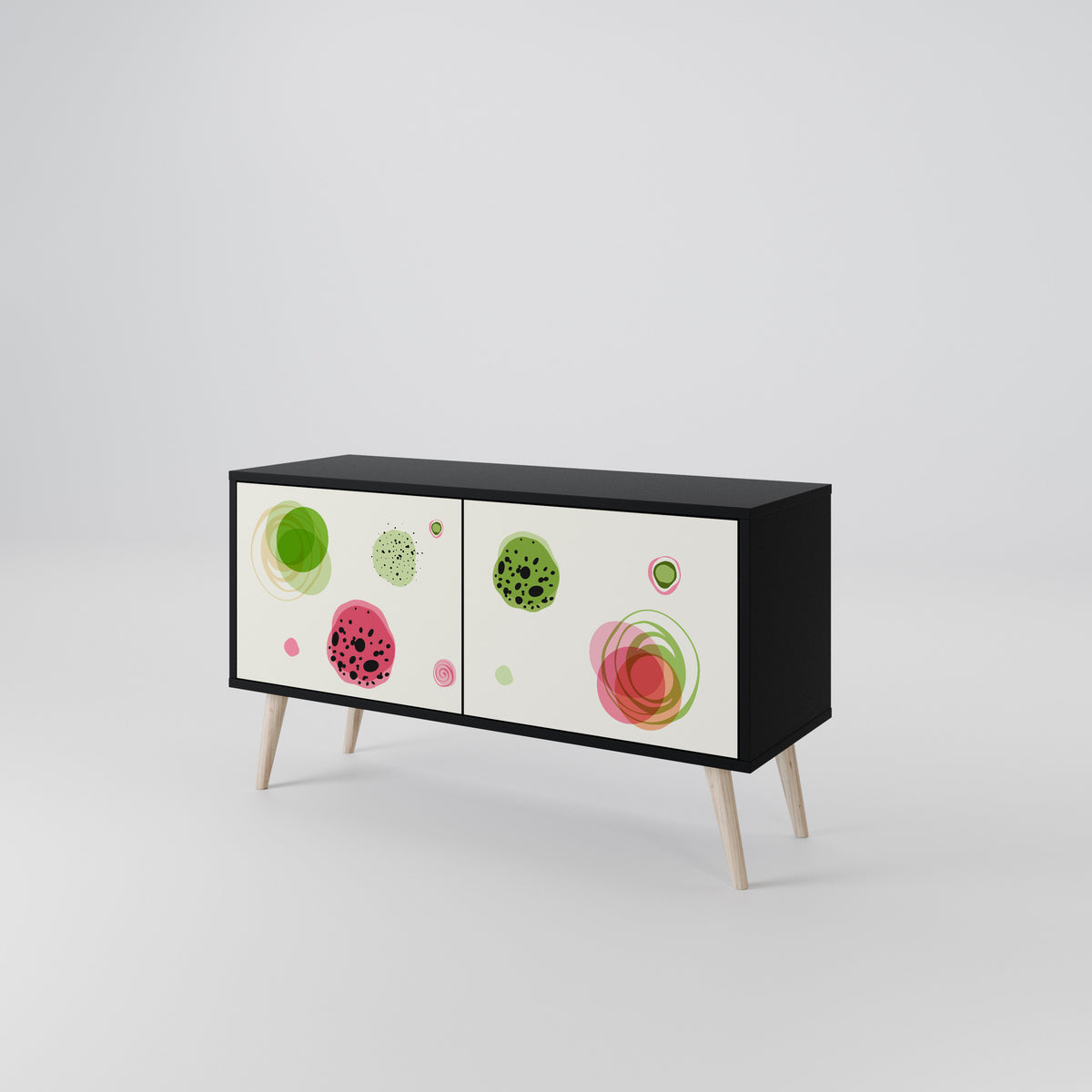 COLORFUL COSMOS Compact 2-Door TV Cabinet