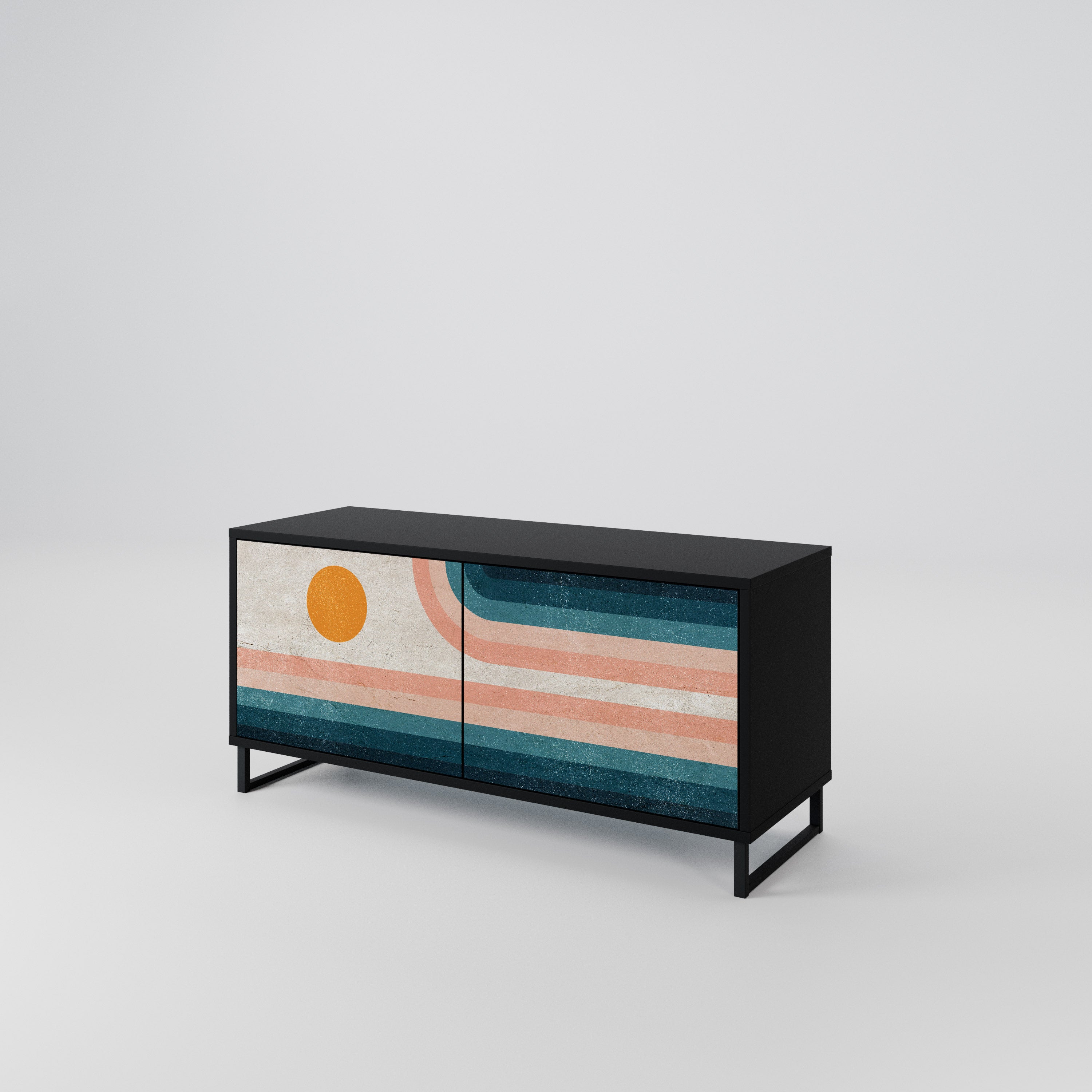 TWO HALVES Kompaktes 2-türiges TV-Lowboard