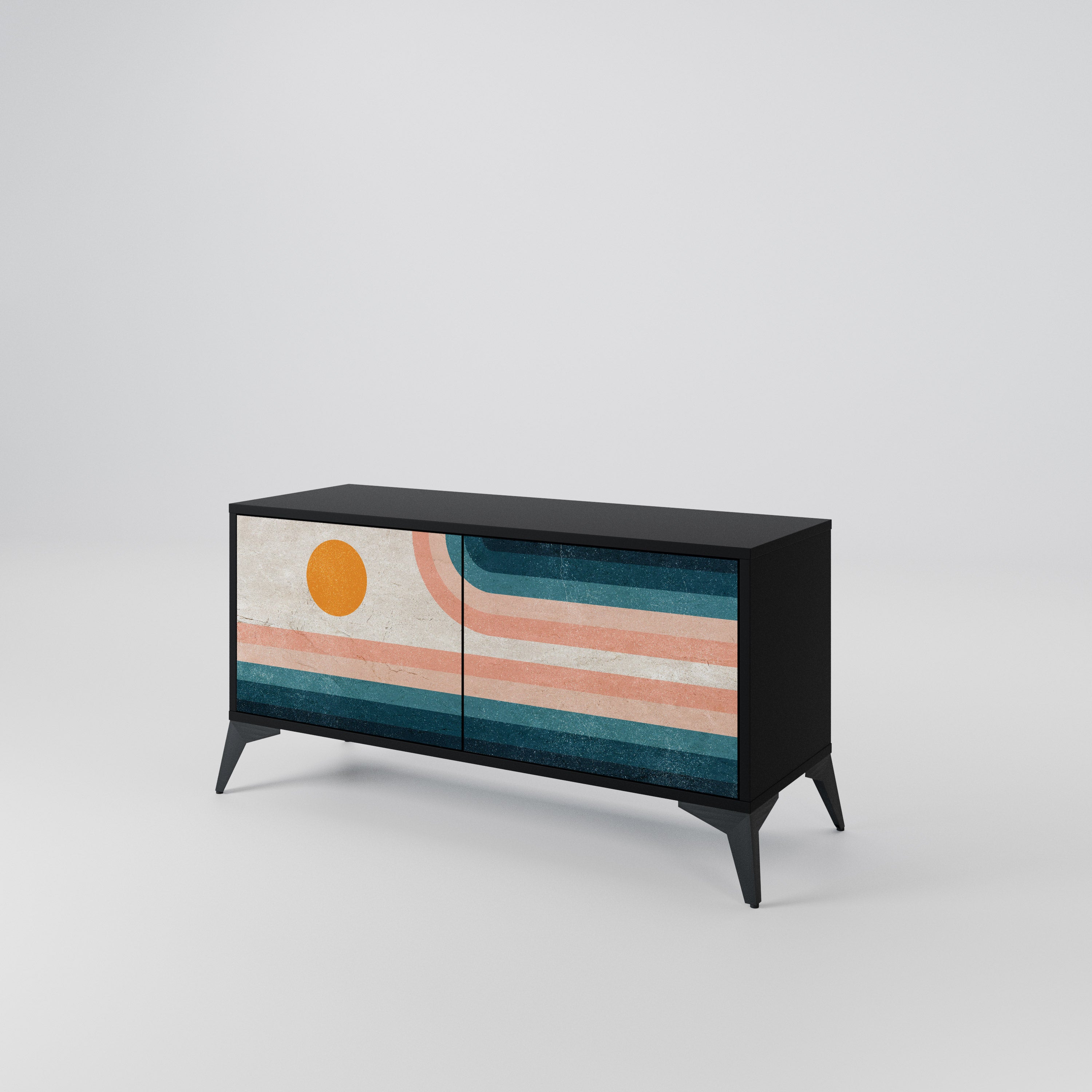 TWO HALVES Kompaktes 2-türiges TV-Lowboard