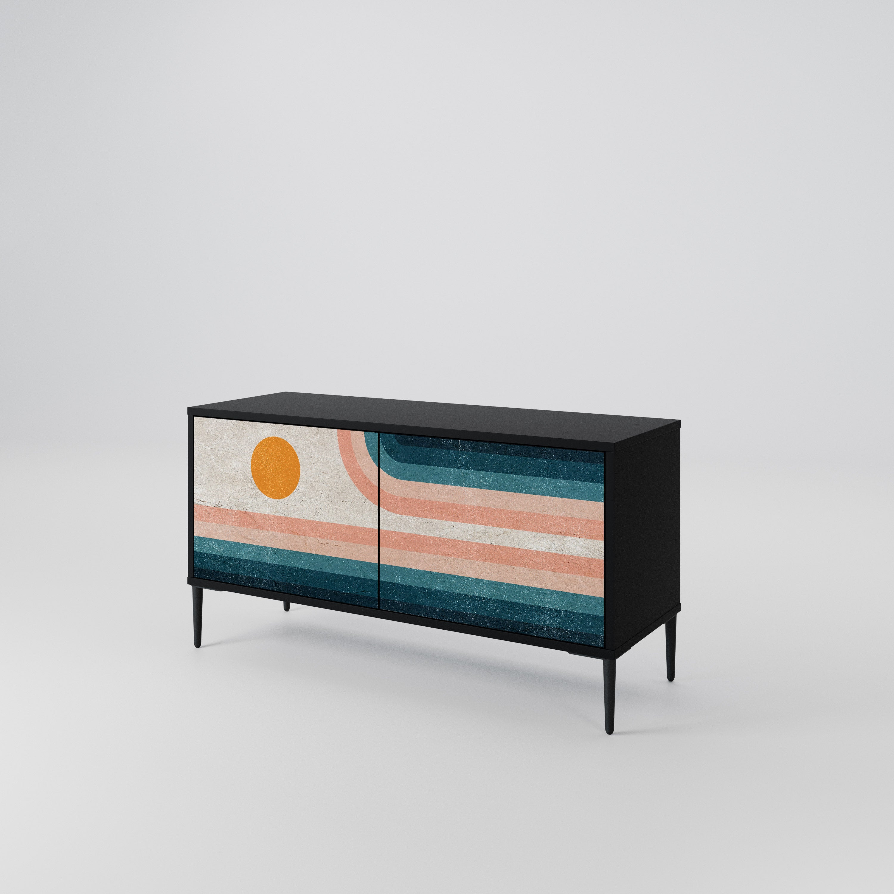 TWO HALVES Kompaktes 2-türiges TV-Lowboard