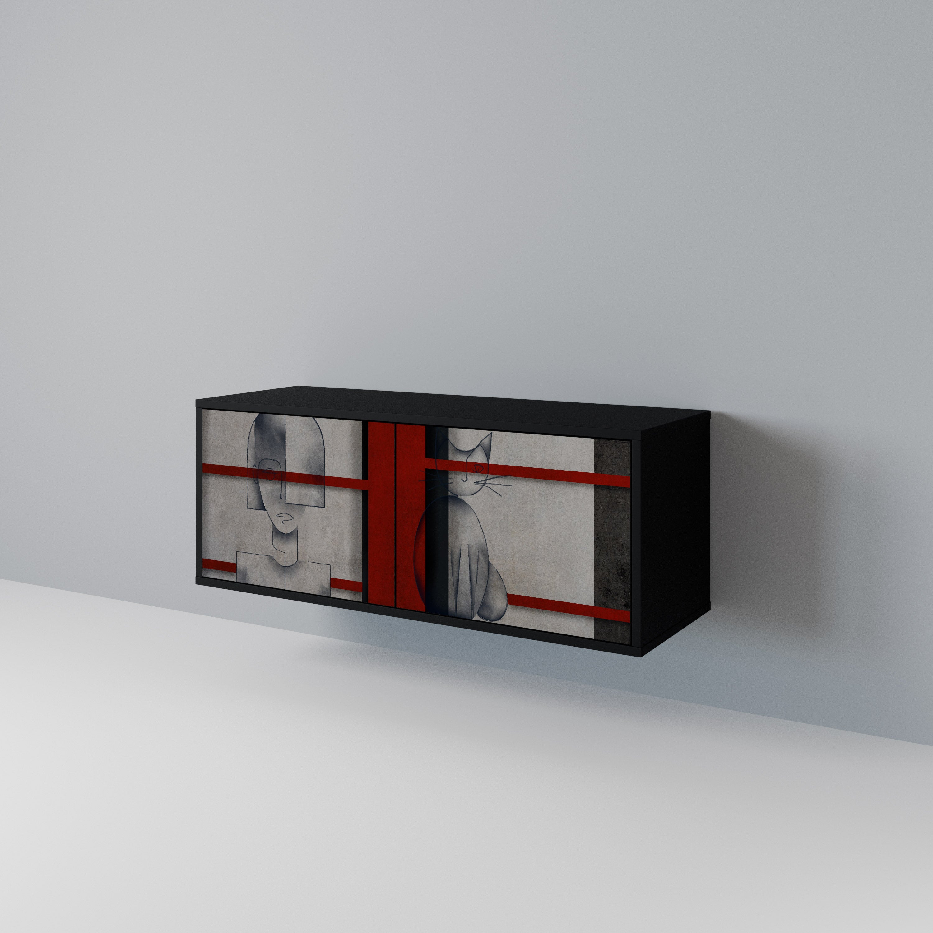 GRAY FIGURES Kompaktes 2-türiges TV-Lowboard