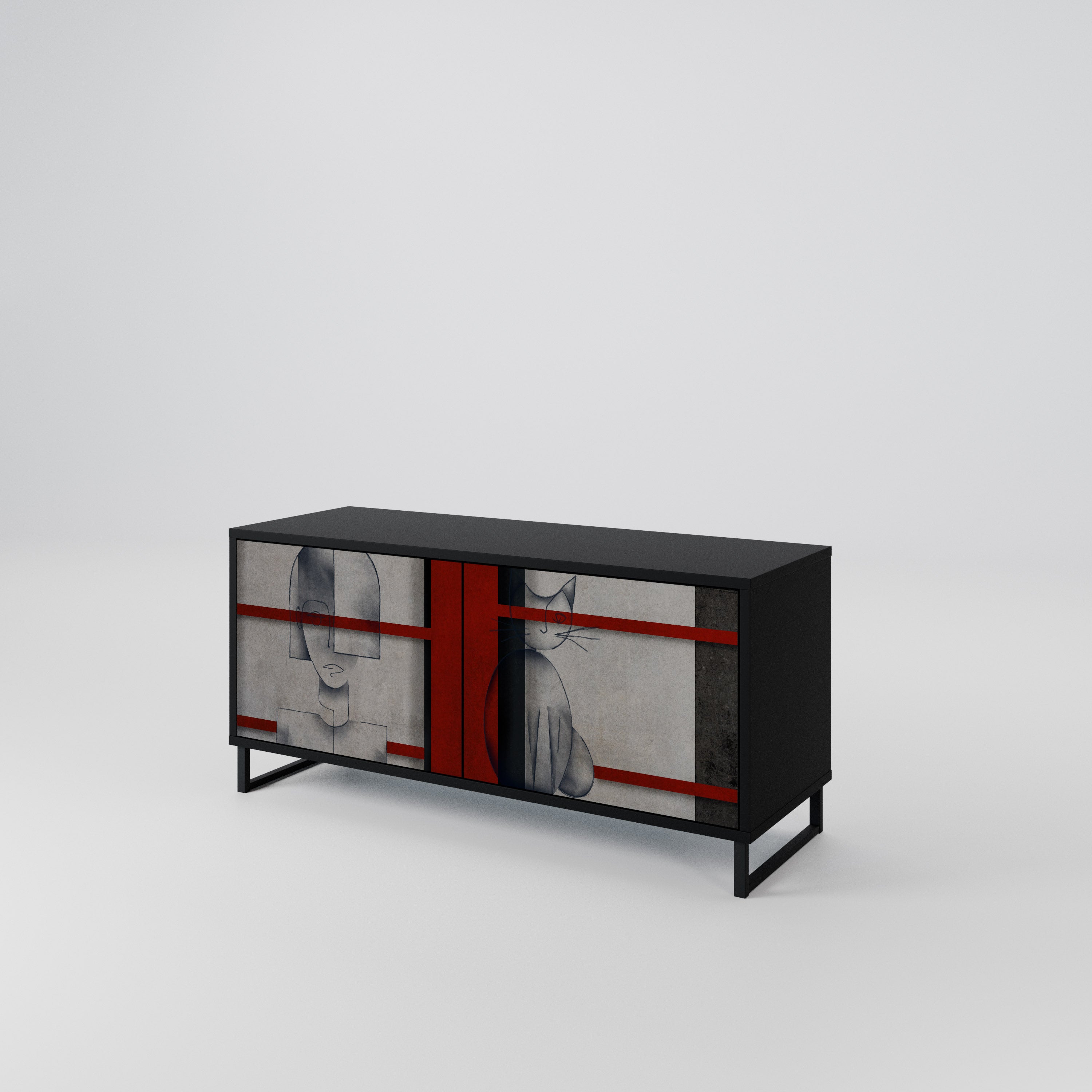 GRAY FIGURES Kompaktes 2-türiges TV-Lowboard