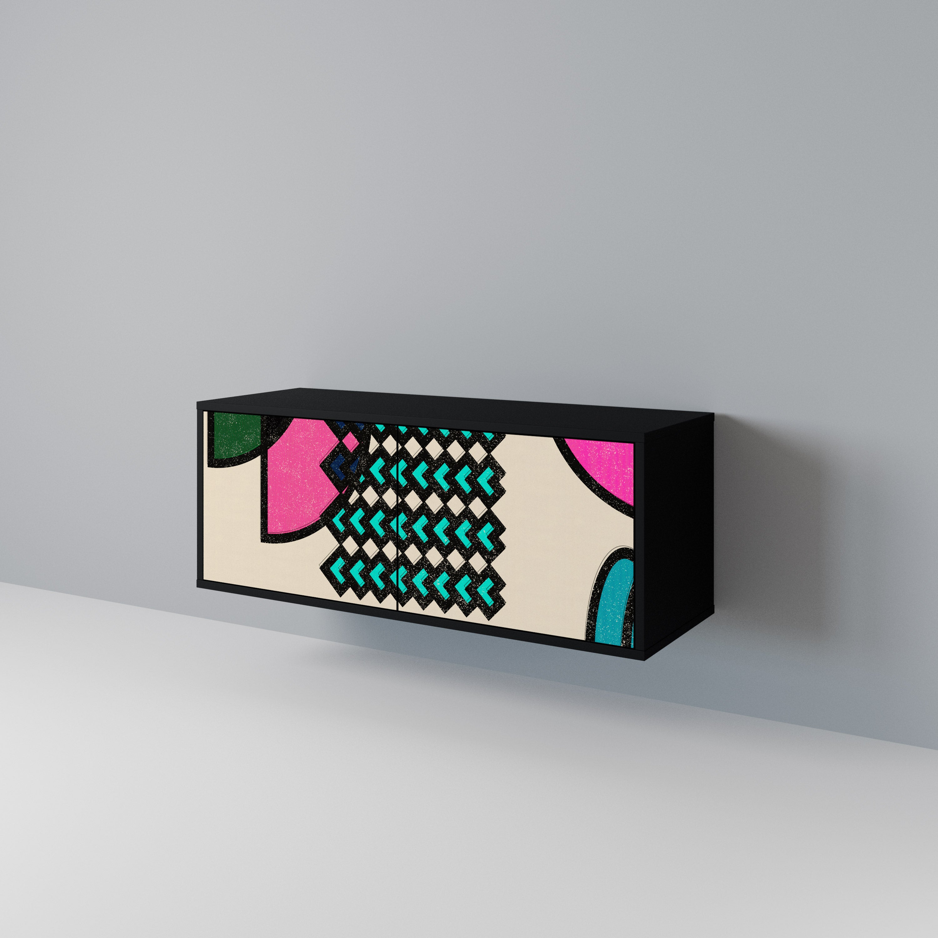 GEOMETRIC RHAPSODY Compact 2-Door TV Cabinet