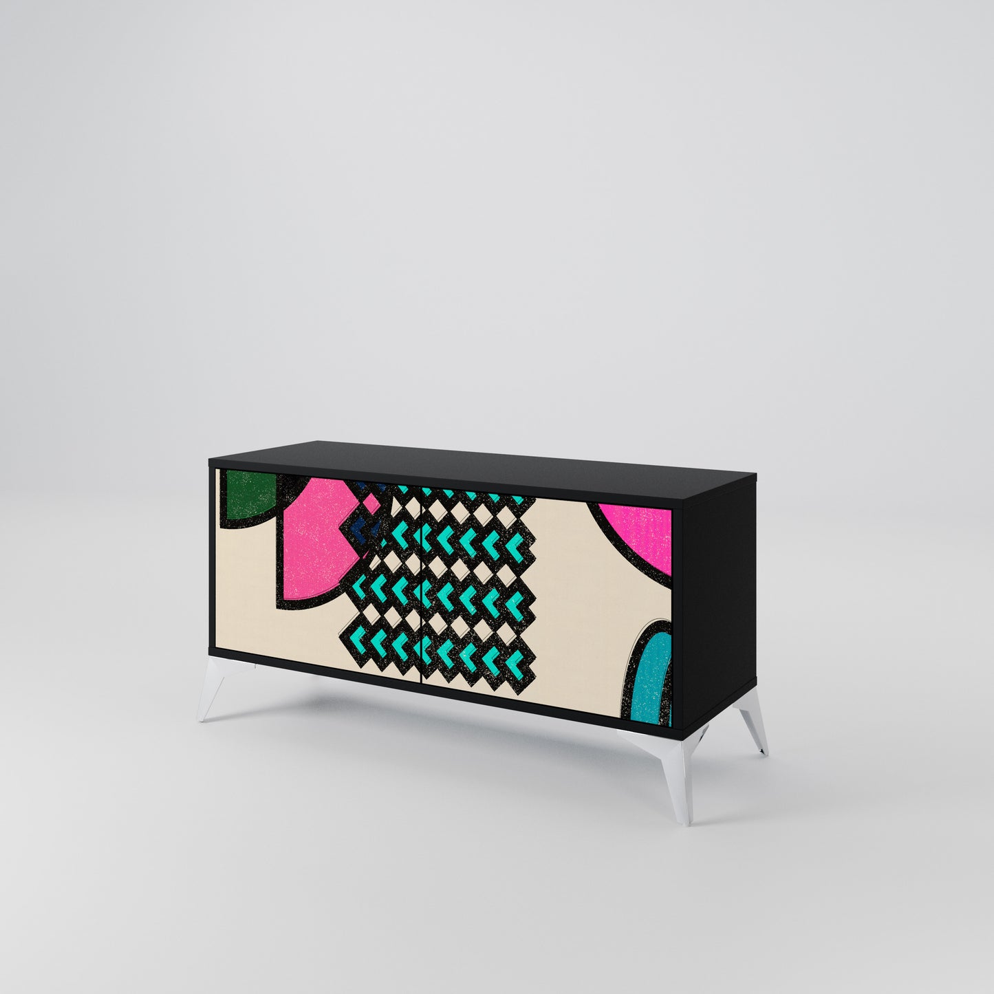 GEOMETRIC RHAPSODY Kompaktes 2-türiges TV-Lowboard
