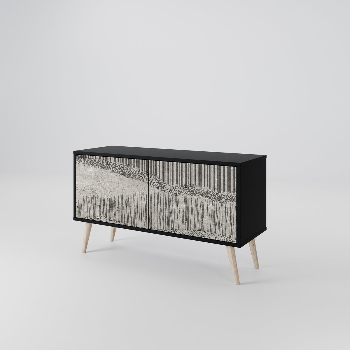 GRAIN LINES Compact 2-Door TV Cabinet
