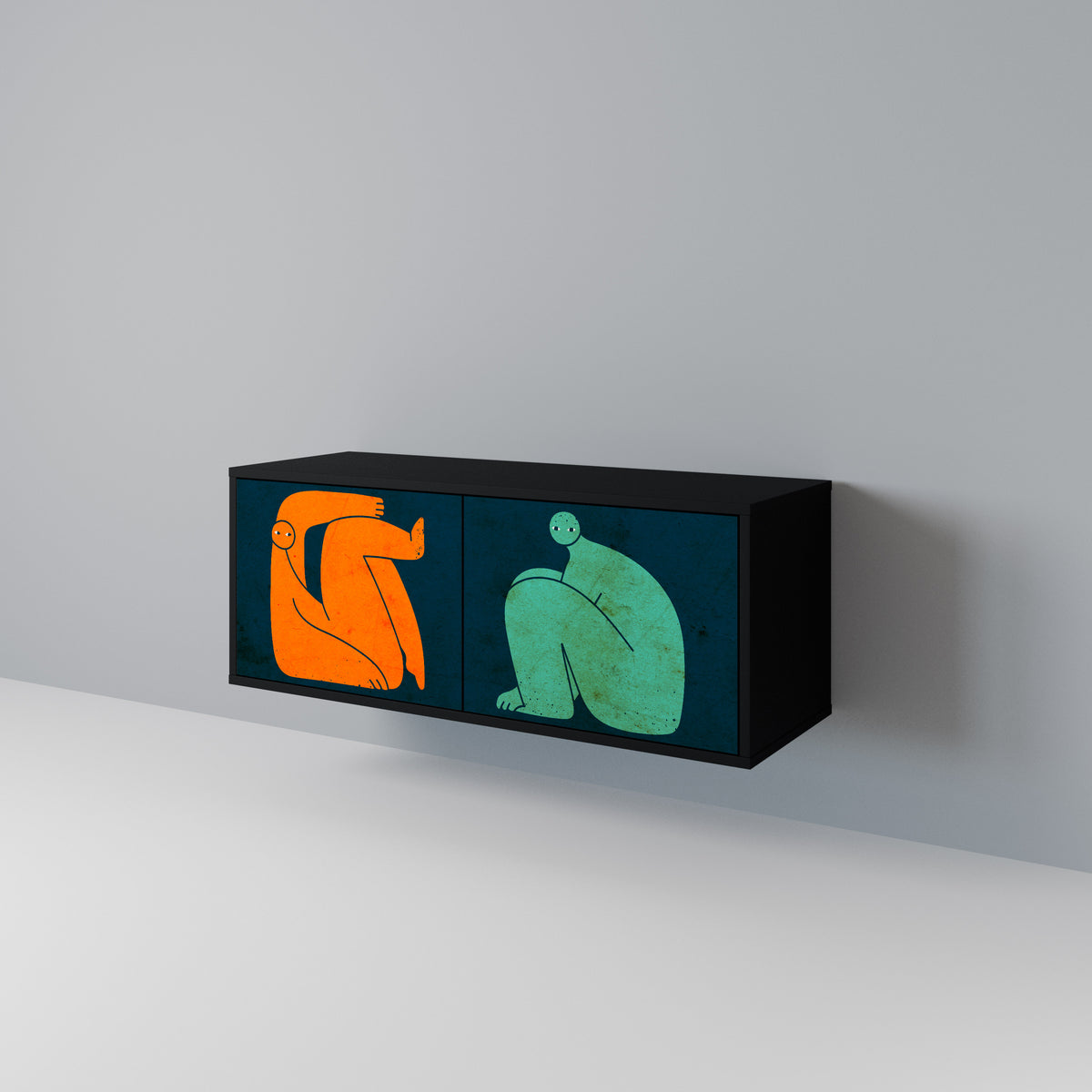 TOGETHER BUT SEPARATELY Kompaktes 2-türiges TV-Lowboard