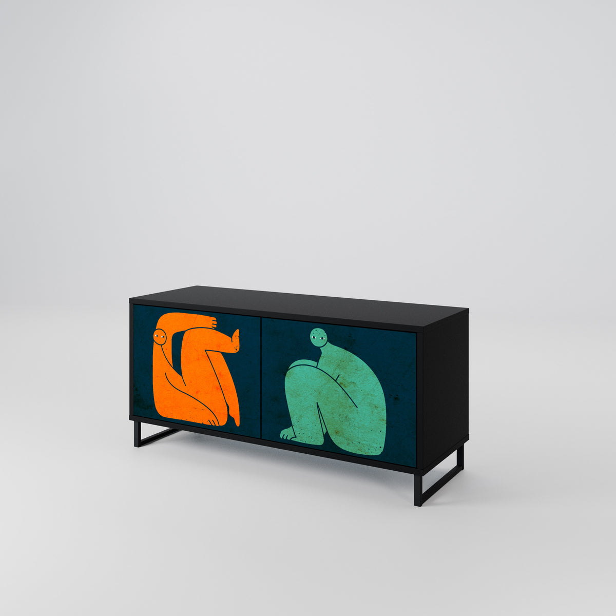 TOGETHER BUT SEPARATELY Kompaktes 2-türiges TV-Lowboard