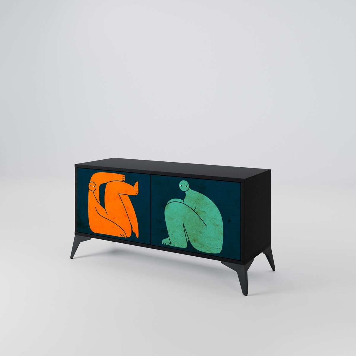 TOGETHER BUT SEPARATELY Kompaktes 2-türiges TV-Lowboard