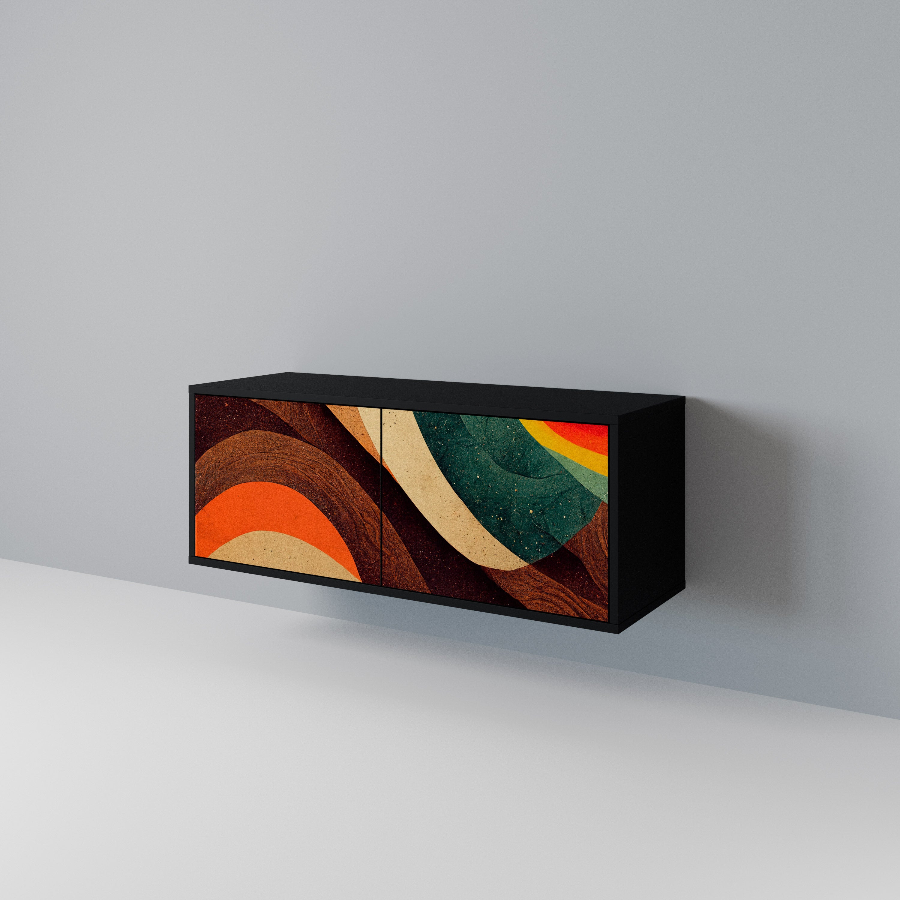 COLORFUL STRANDS Compact 2-Door TV Cabinet