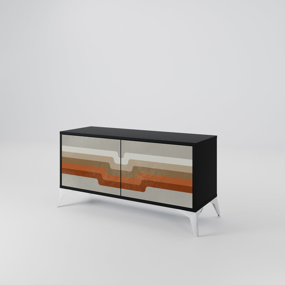 PECULIAR TRAIL Compact 2-Door TV Cabinet