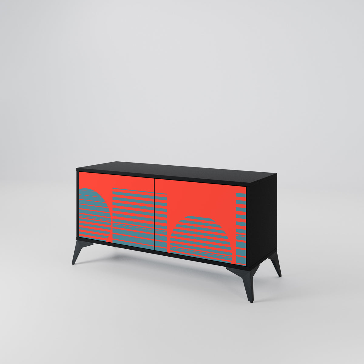RISING GEOMETRY STARS Compact 2-Door TV Cabinet
