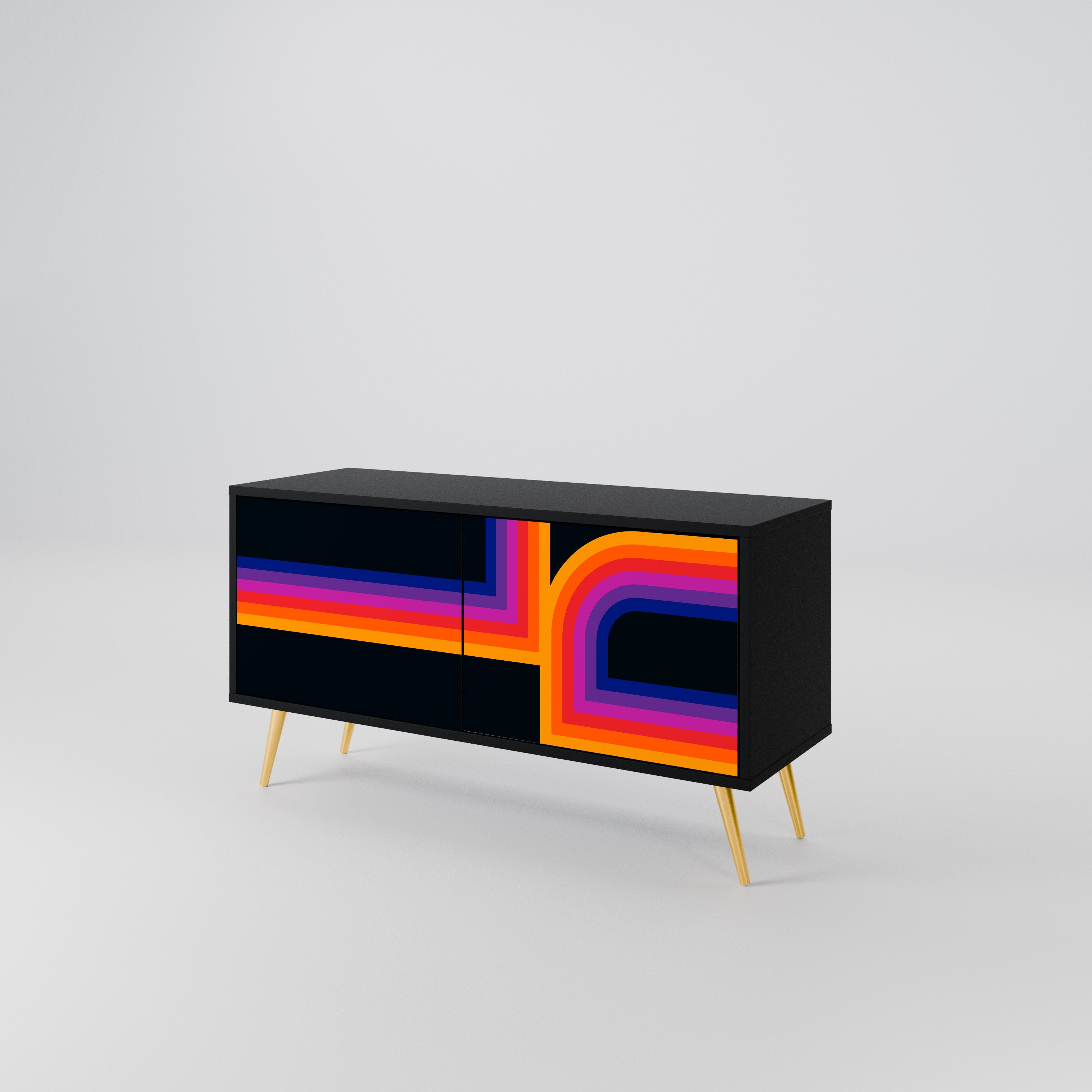 BLINDED BY THE LIGHTS Kompaktes 2-türiges TV-Lowboard