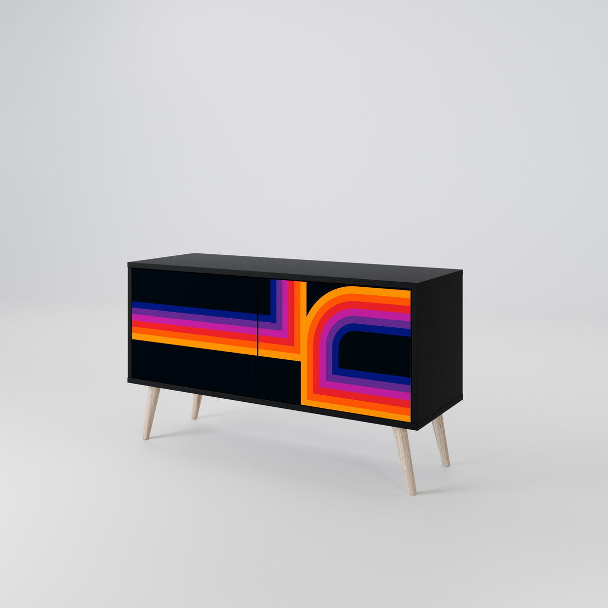 BLINDED BY THE LIGHTS Compact 2-Door TV Cabinet