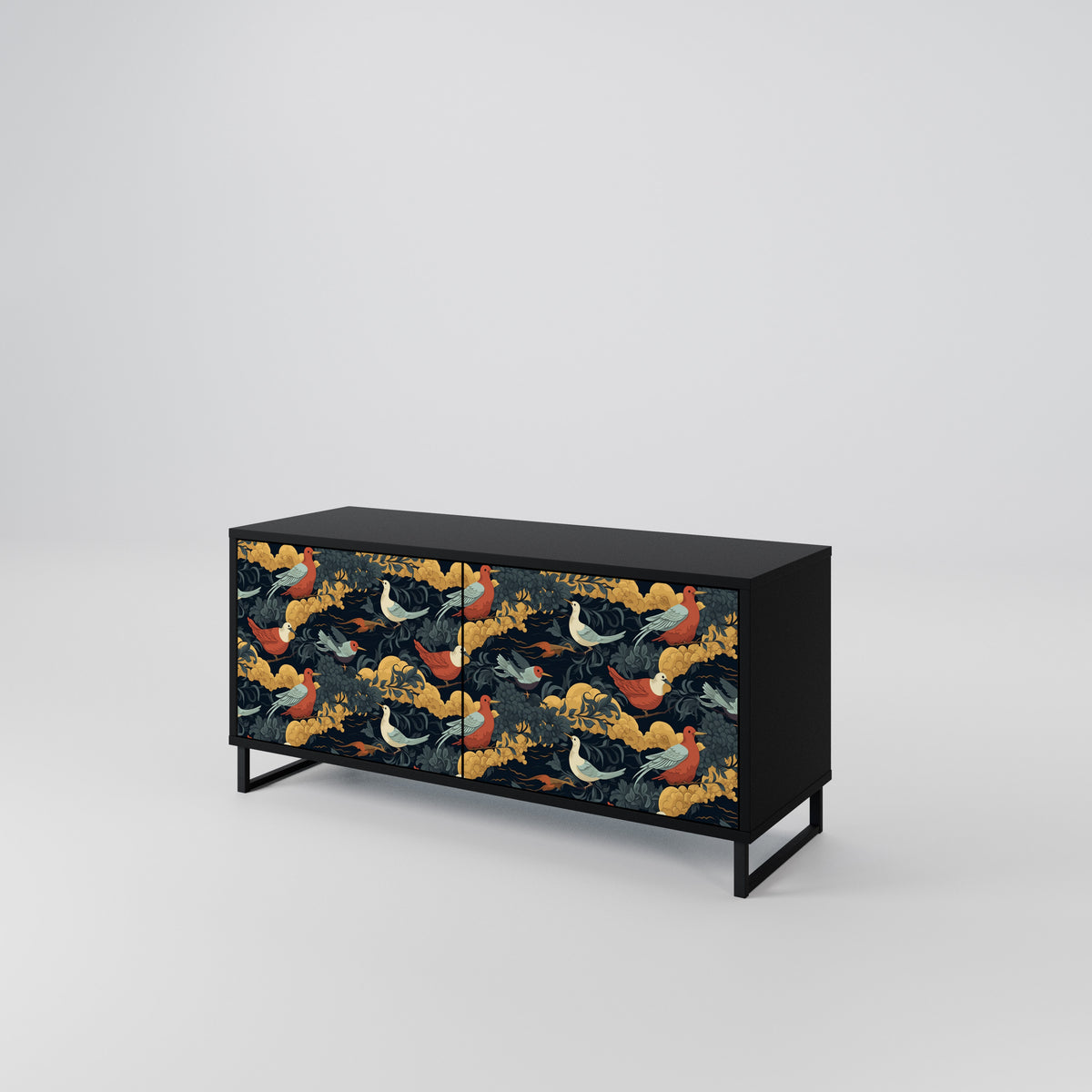 FOWLY DAZE Compact 2-Door TV Cabinet