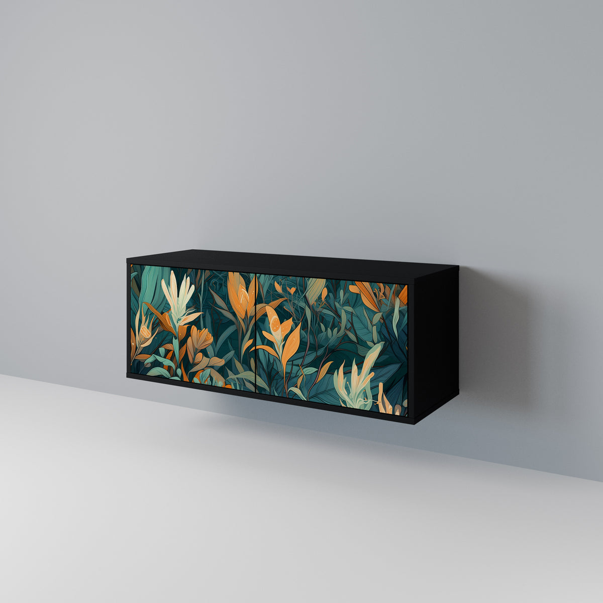FLORAL SERENITY Kompaktes 2-türiges TV-Lowboard