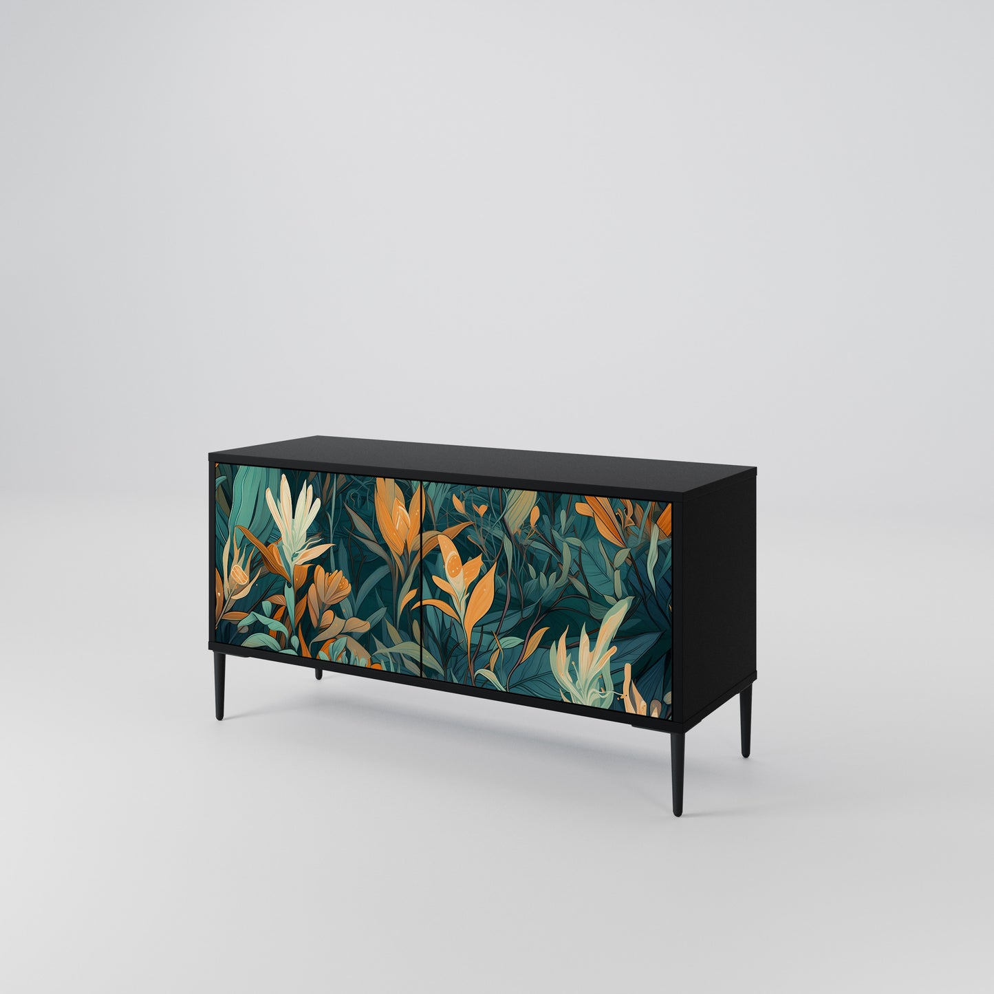 FLORAL SERENITY Kompaktes 2-türiges TV-Lowboard