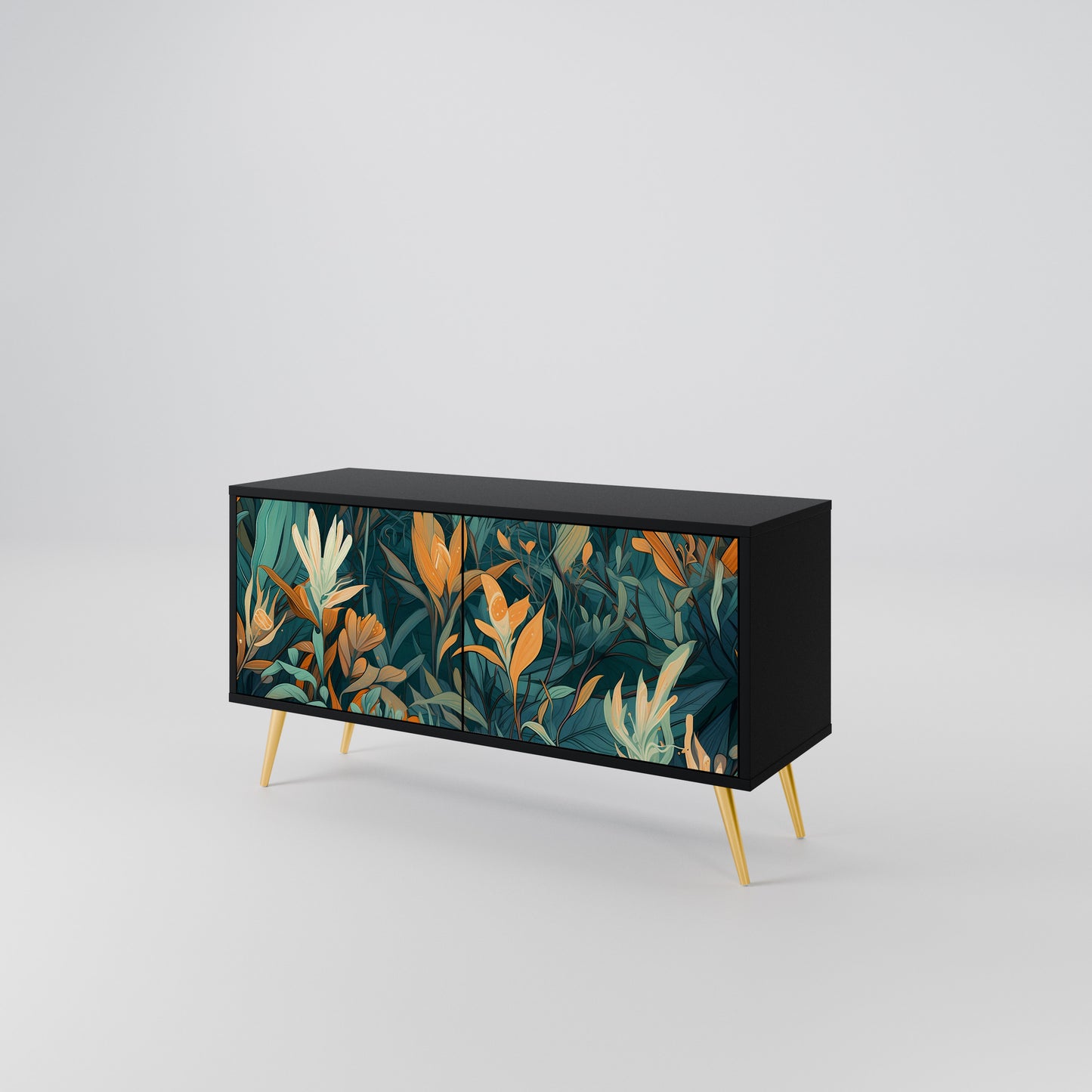 FLORAL SERENITY Kompaktes 2-türiges TV-Lowboard