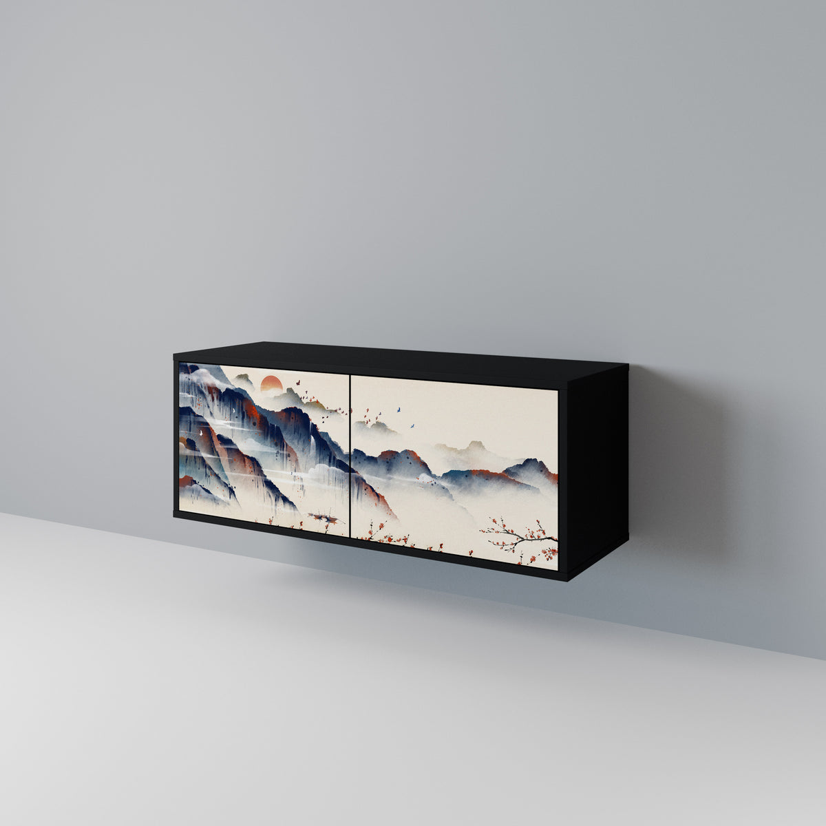 JAPANESE LANDSCAPE Kompaktes 2-türiges TV-Lowboard