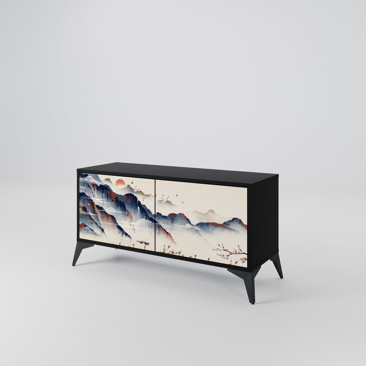 JAPANESE LANDSCAPE Kompaktes 2-türiges TV-Lowboard