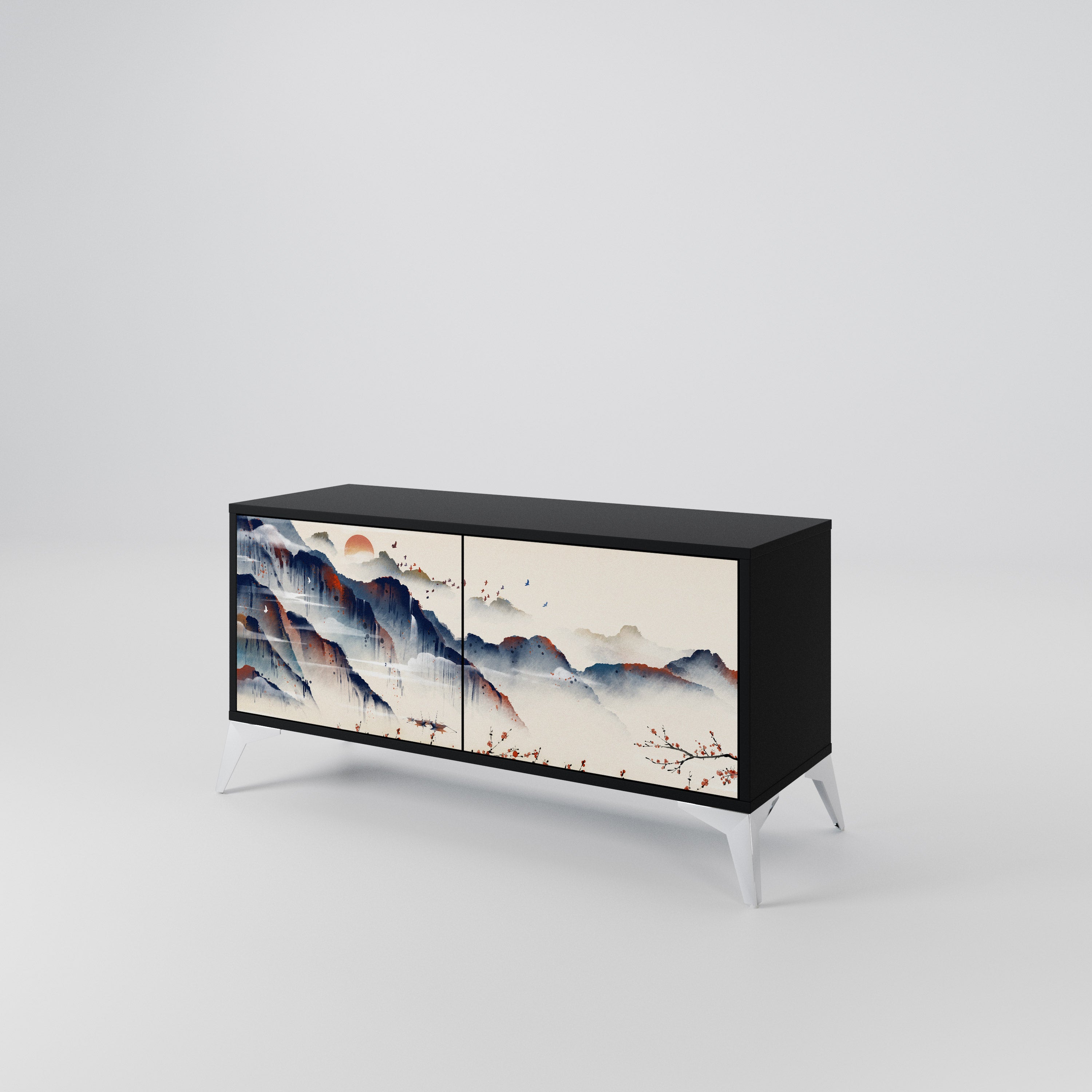 JAPANESE LANDSCAPE Kompaktes 2-türiges TV-Lowboard